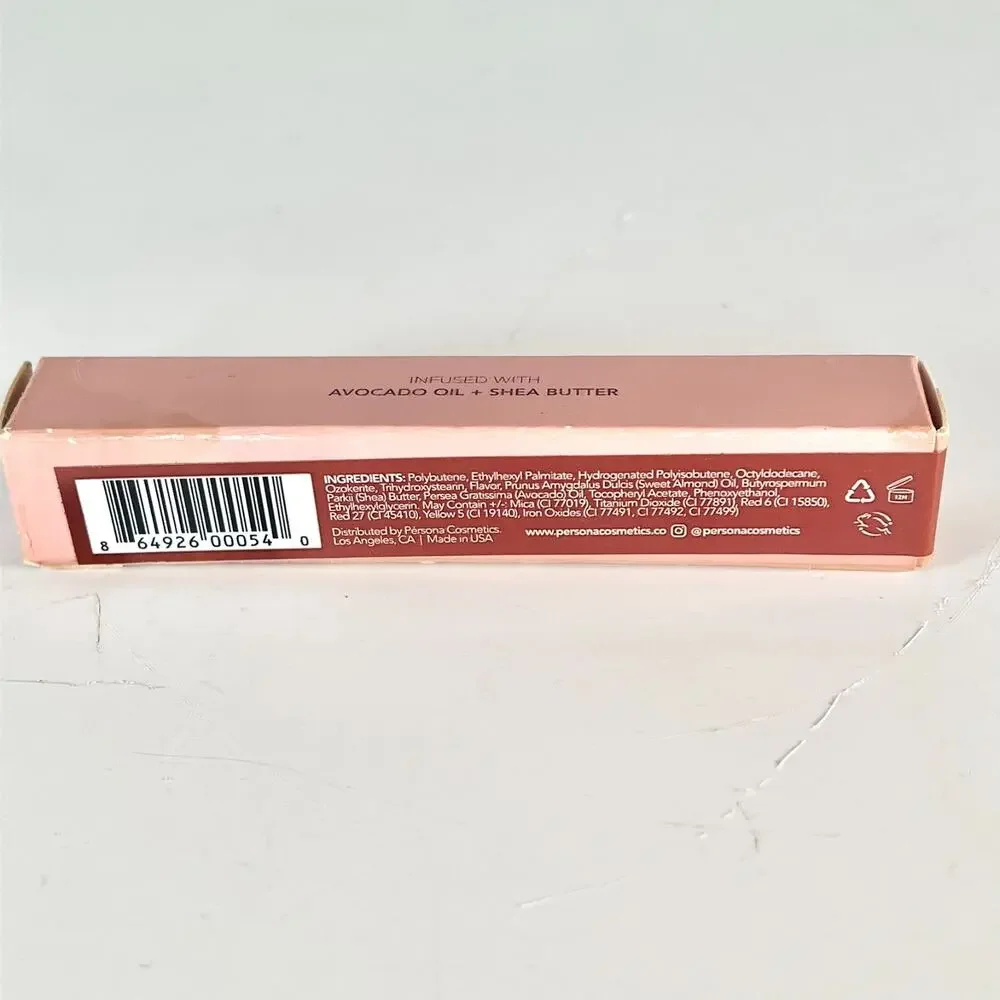 Persona Lip Gloss Toffee Vegan Avocado Oil Shea Butter .2 fl oz 6ml New NIB